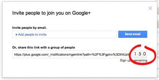 Google+邀请链接