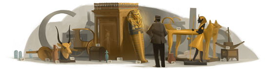Google doodle纪念霍华德·卡特诞辰138周年 Google doodle纪念霍华德·卡特诞辰138周年
