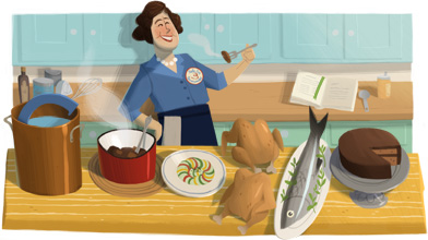 Google doodle纪念名厨Julia hild诞辰100周年 Google doodle纪念名厨Julia hild诞辰100周年