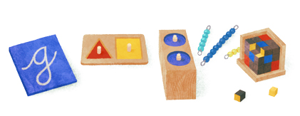 Google doodle纪念实验教育创始人montessori诞辰142周年 Google doodle纪念实验教育创始人montessori诞辰142周年