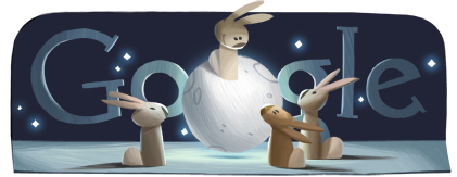 Google doodle2012中秋节主题涂鸦